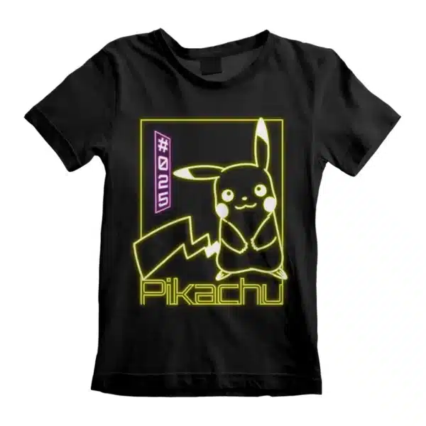 Tee-shirt enfant Pikachu neon