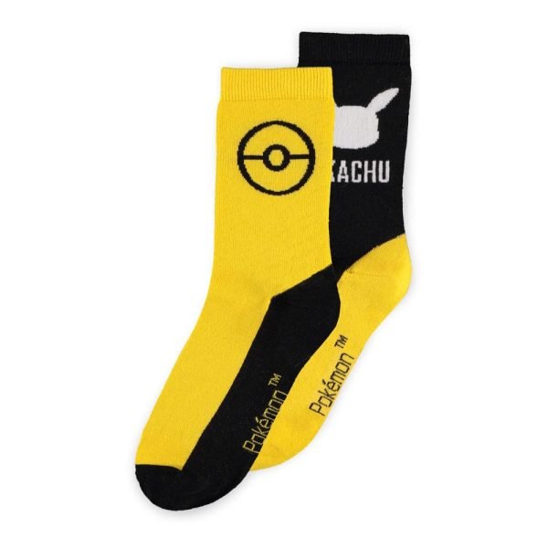 Pack de 2 paires de chaussettes Pikachu & Pokéball