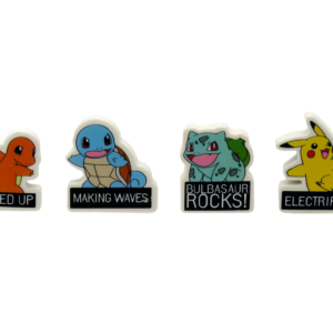 Set de 4 gommes Starters & Pikachu